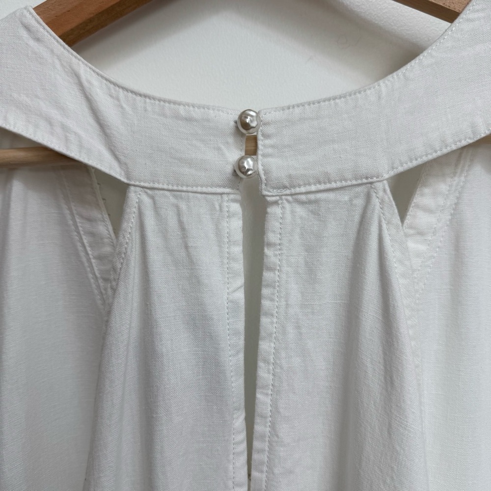 Calypso St Barth Beaded V-Neck Linen Blend Midi Dress XL - Picture 10 of 13